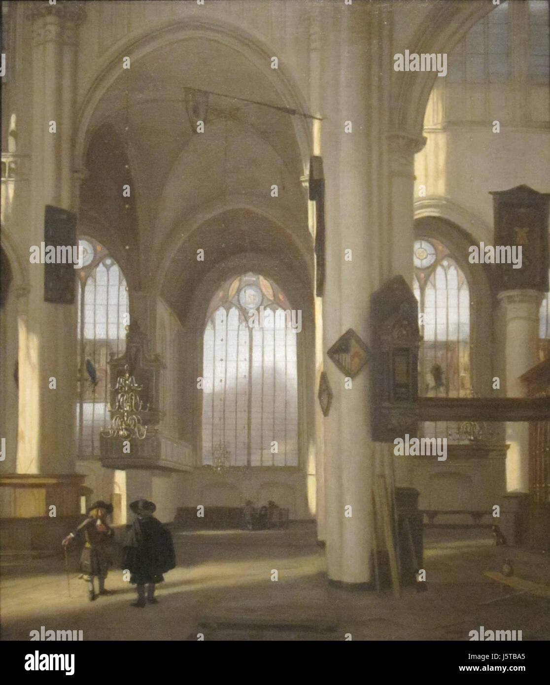 "Interieur der Kirche", Öl auf Leinwand Gemälde von Emanuel de Witte, um 1680, Cleveland Museum of Art Stockfoto