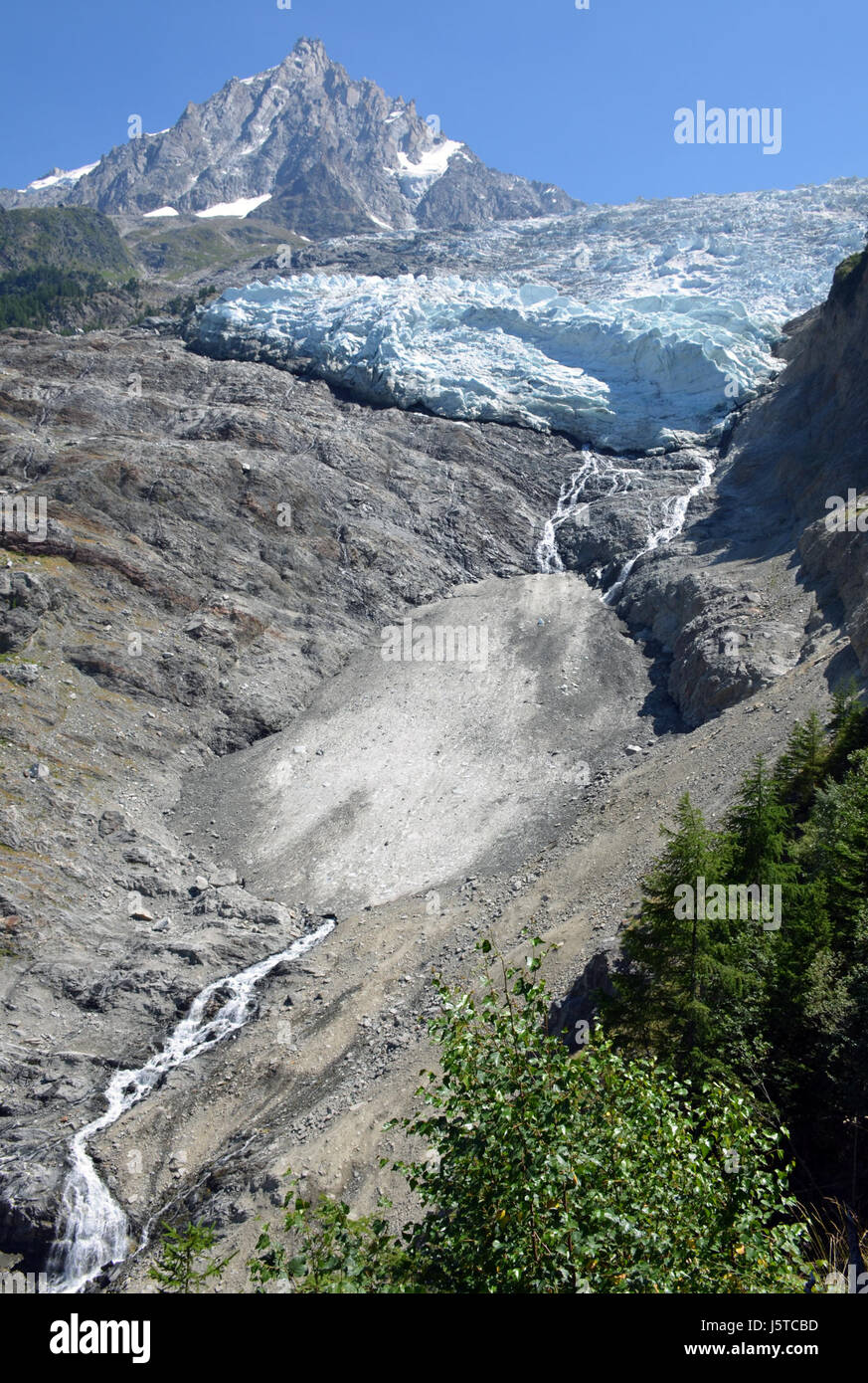 005 Glacier des Bossons 14072015 Stockfoto