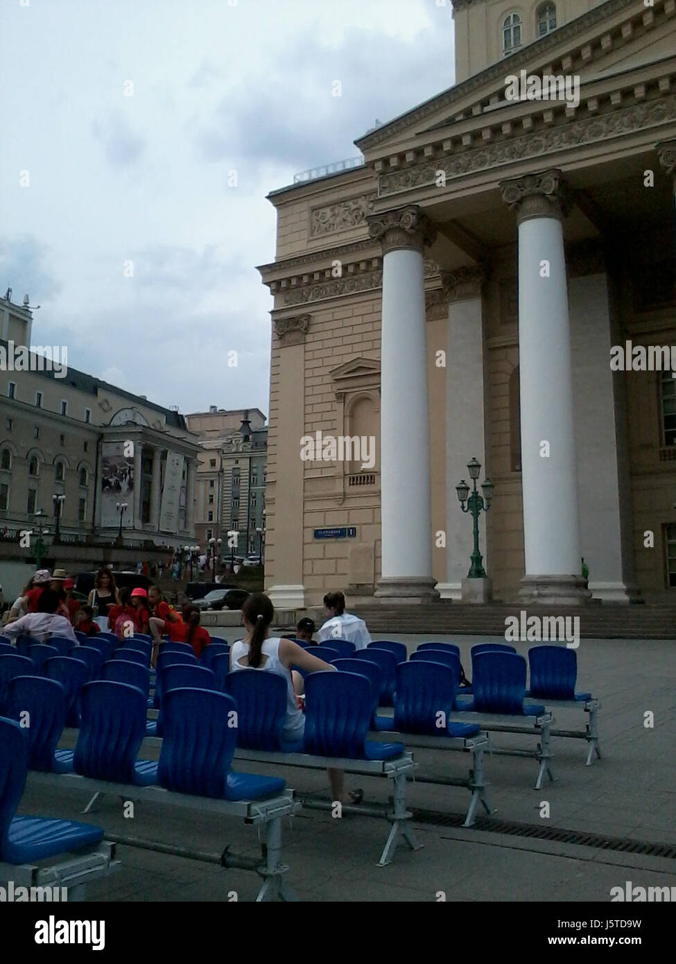 02.07.16 Bolschoi-Theater Live-Übertragung Sitze Stockfoto