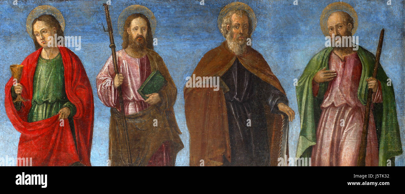Girolamo da Santa Croce: Apostel Stockfoto