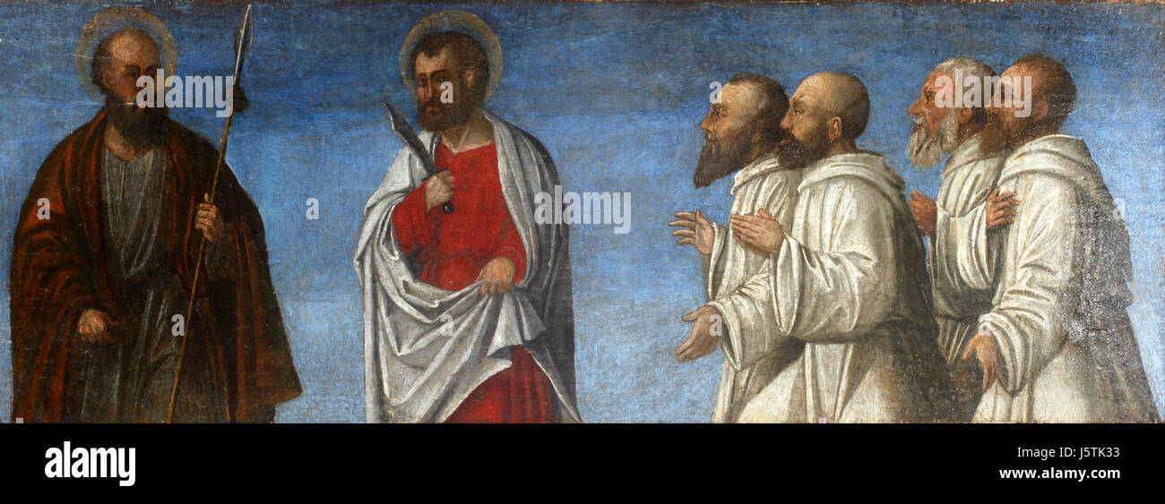 Girolamo da Santa Croce: Apostel und die Brüder Stockfoto