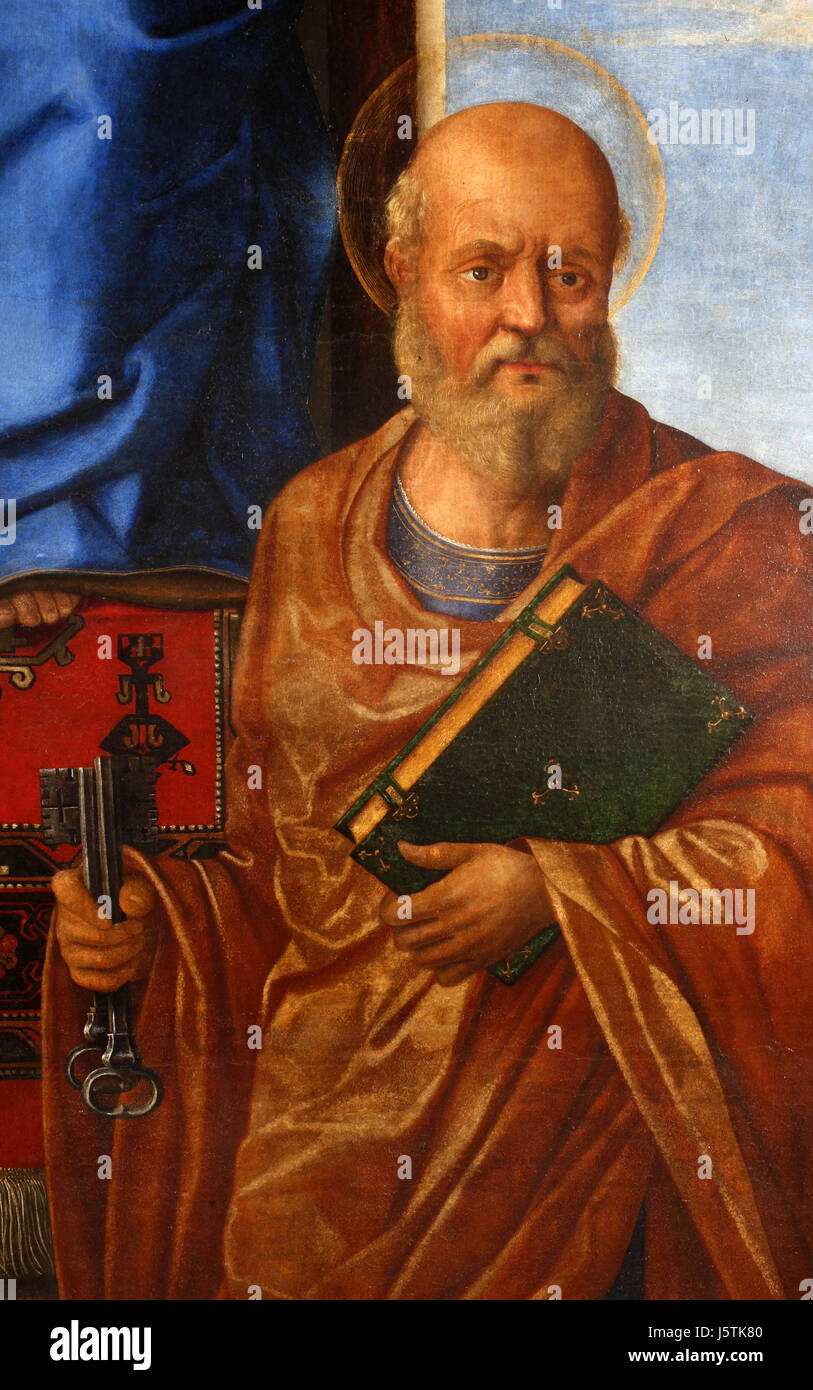 Girolamo da Santa Croce: Saint Peter der Apostel Stockfoto