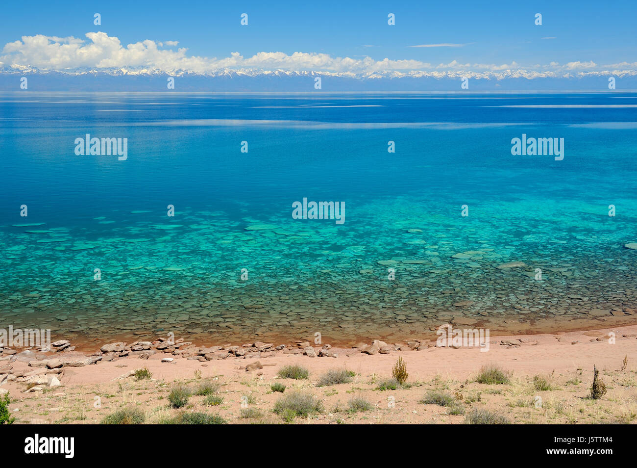 Der Issyk-Kul See in Kirgisistan Stockfoto