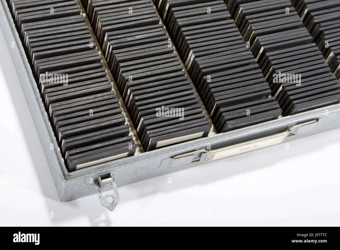 Foto Kamera Verwahrung Folie Bestellung Magazin Fotograf Aluminium aluminium Stockfoto