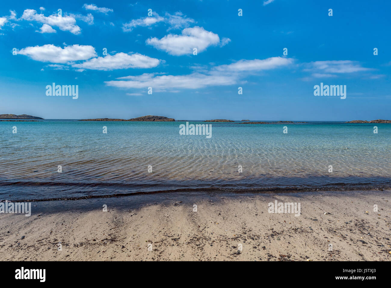 Bekleideten Sie Bay an der Westküste der Inneren Hebriden Insel Coll Schottland Stockfoto