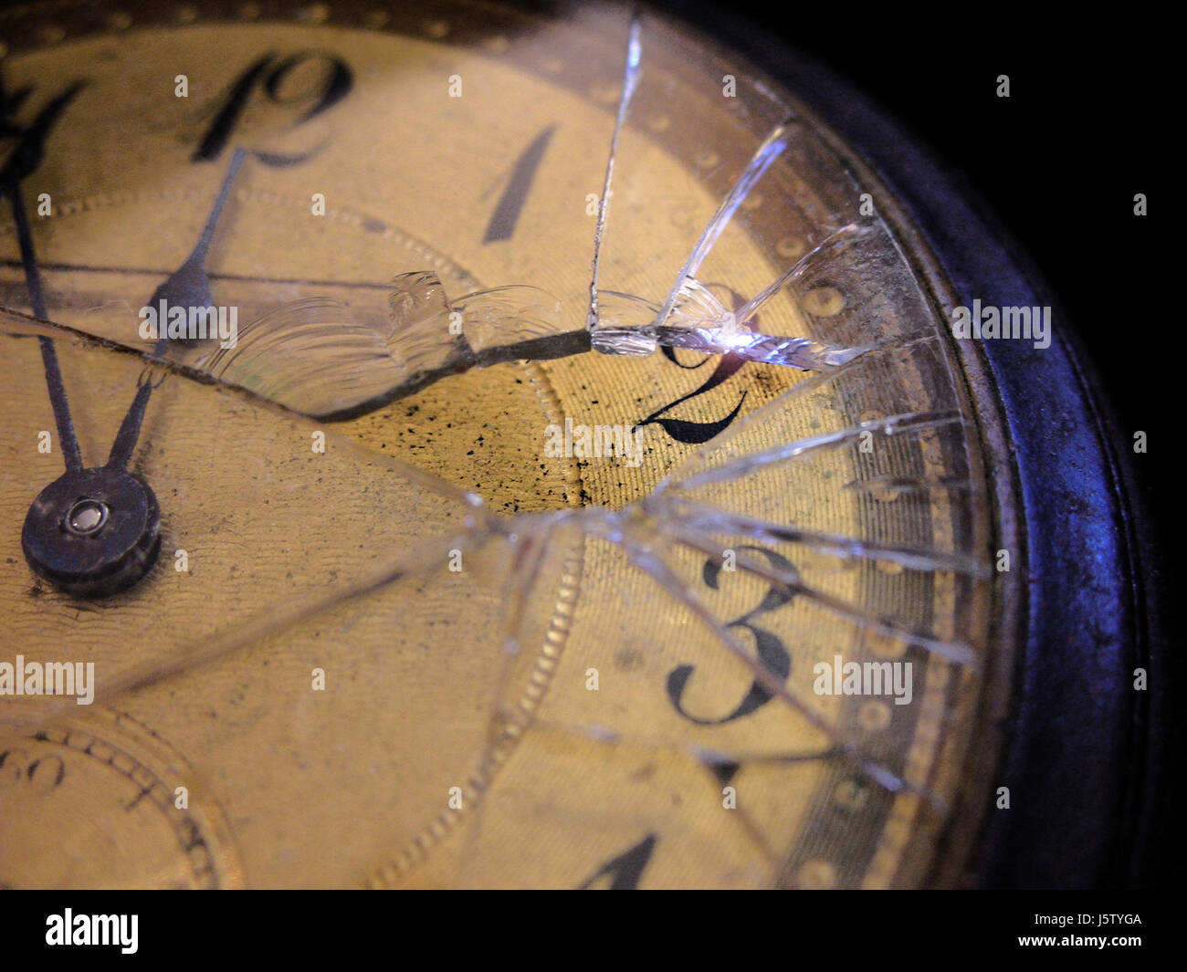 Uhrzeit sentimental vorbei an Vergänglichkeit Pocket Watch Geschichte Tod sterben Antik Stockfoto