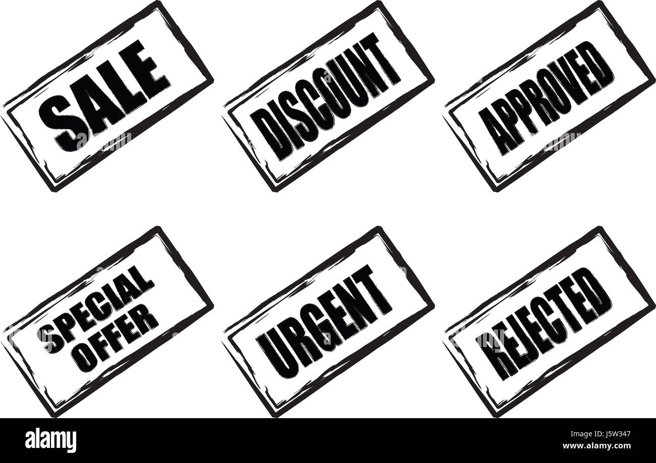 schwarze dunkelhäutige kohlschwarze tiefschwarze Verkauf Kauf Angebot Förderung Stempel Einzelhandel Stockfoto