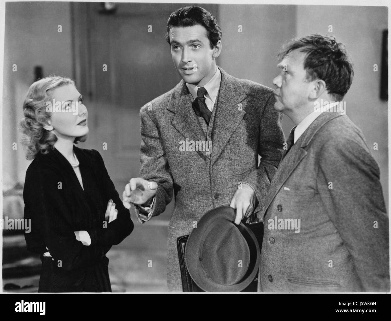 Jean Arthur, James Stewart, Thomas Mitchell, am Set des Films, "Mr. Smith Goes to Washington", 1939 Stockfoto