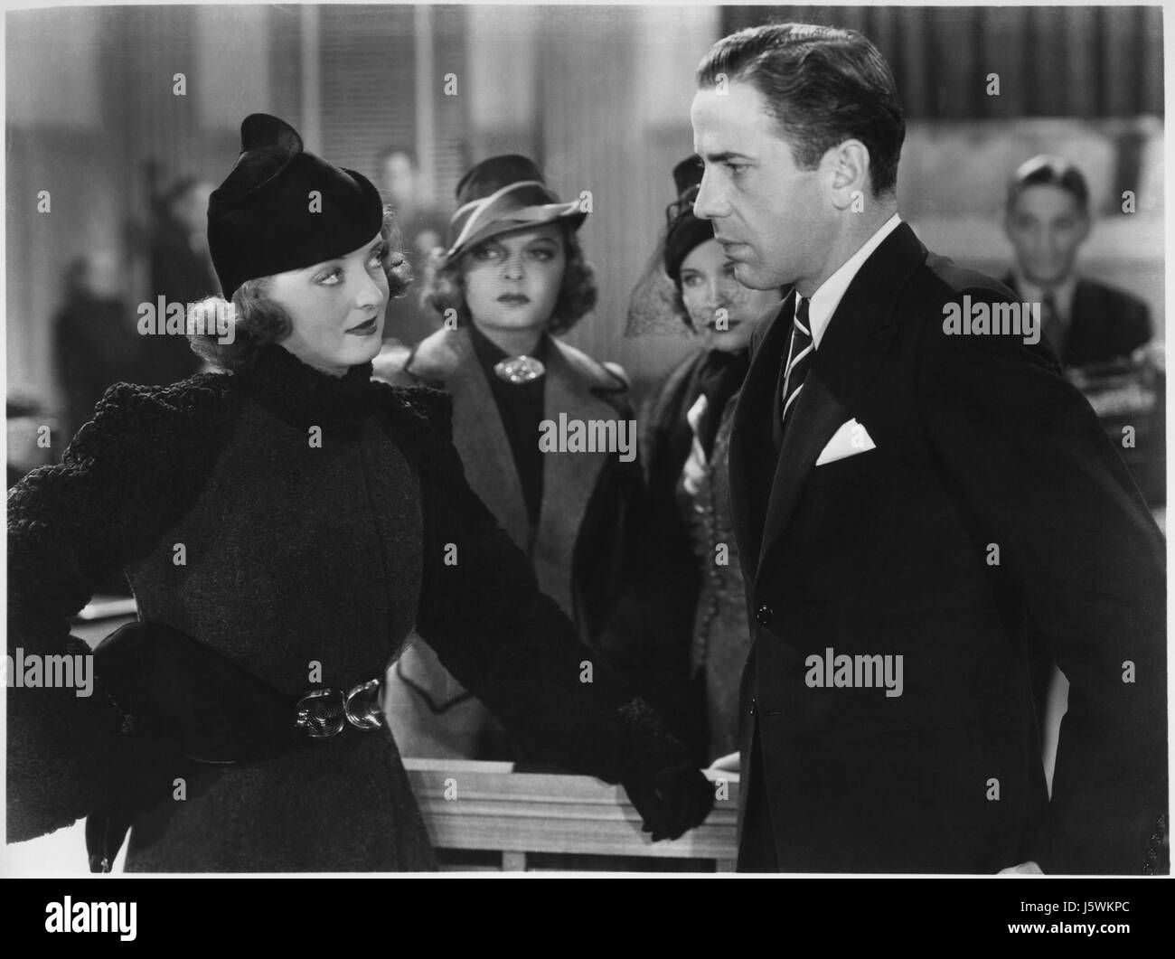 Bette Davis, Humphrey Bogart, Der Film, "die Frau", Warner Bros., 1937 eingestellt Stockfoto