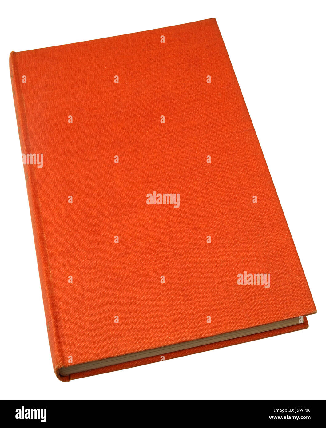 isolierten europäischen kaukasischen unbewohnten Blindabdeckung Buch orange Farbe vintage Stockfoto