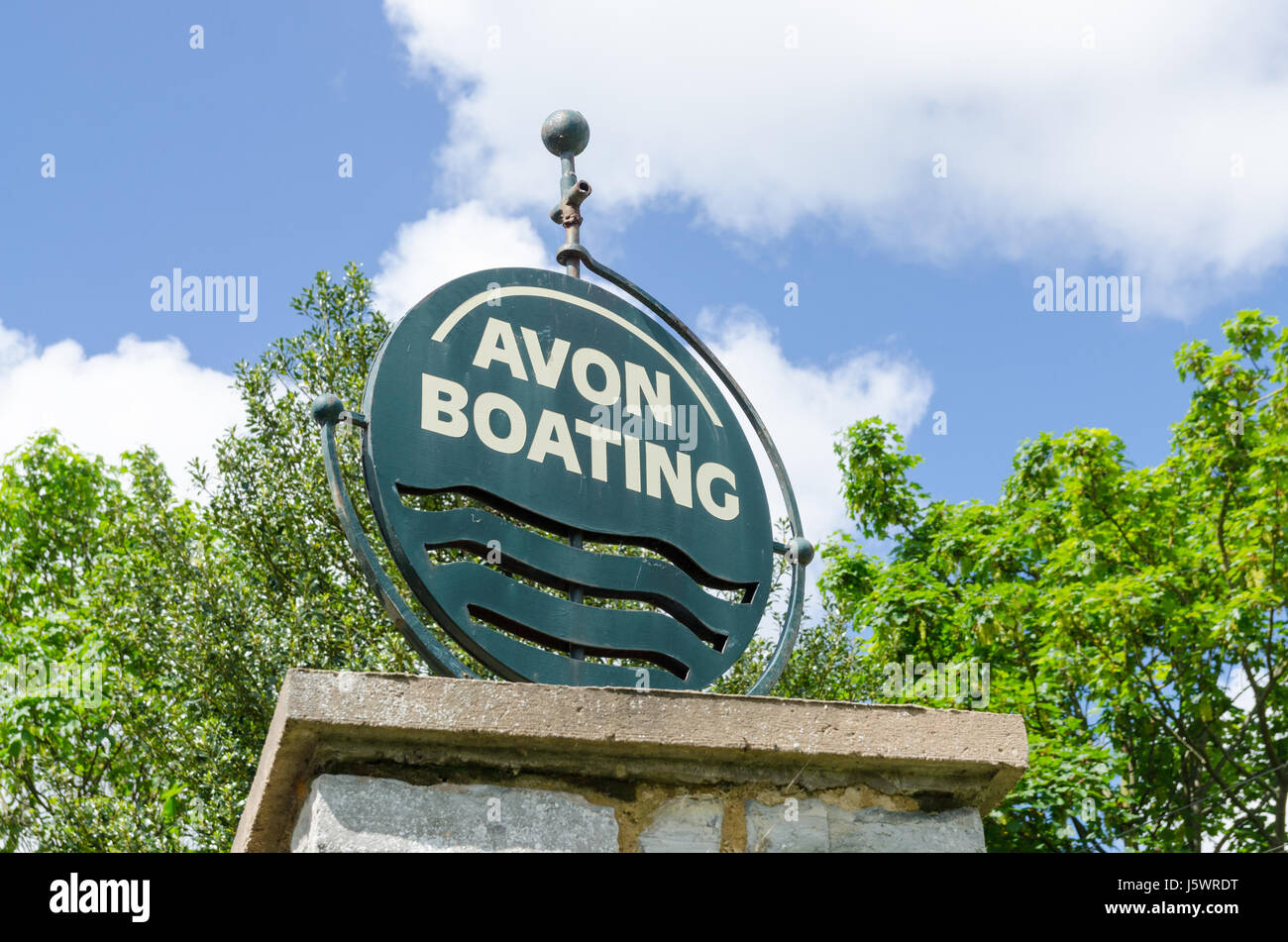 Zeichen für Bootfahren in Bath, Warwickshire Avon Stockfoto