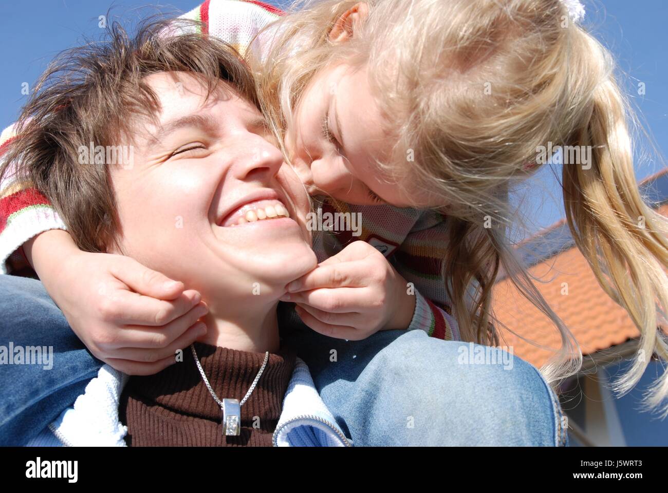 nur ein Kuss Stockfoto