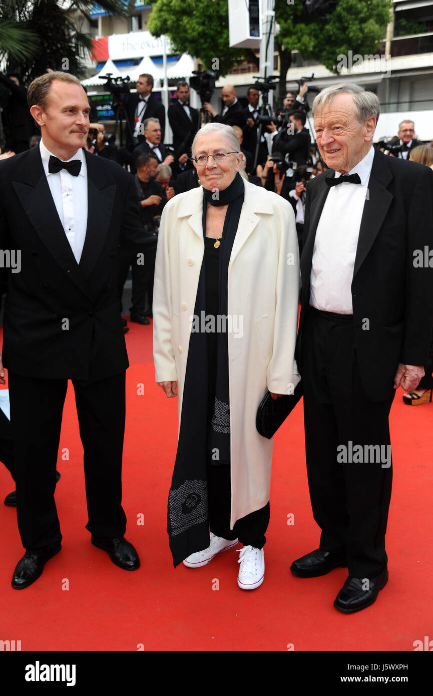 70. Cannes Film Festival 2017, roten Teppich Film "Loveless (Nelyubov)". Im Bild: Vanessa Redgrave, Carlo Gabriel Nero Stockfoto