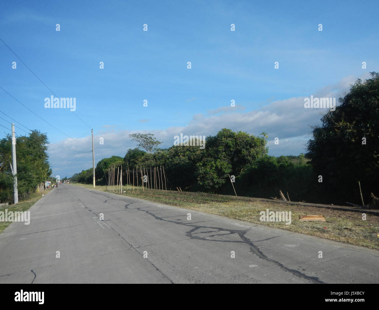 04682 Paddy Felder Salapungan Straßen Magumbali an Pampanga 11 Stockfoto
