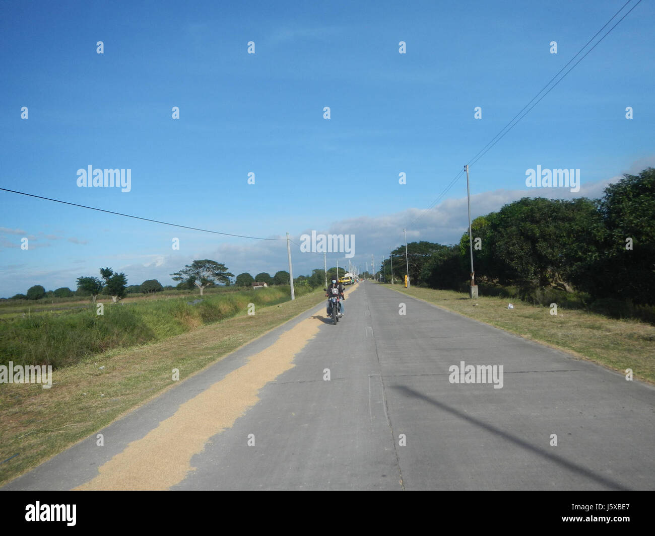 04731 Paddy Felder Salapungan Straßen Magumbali an Pampanga 10 Stockfoto