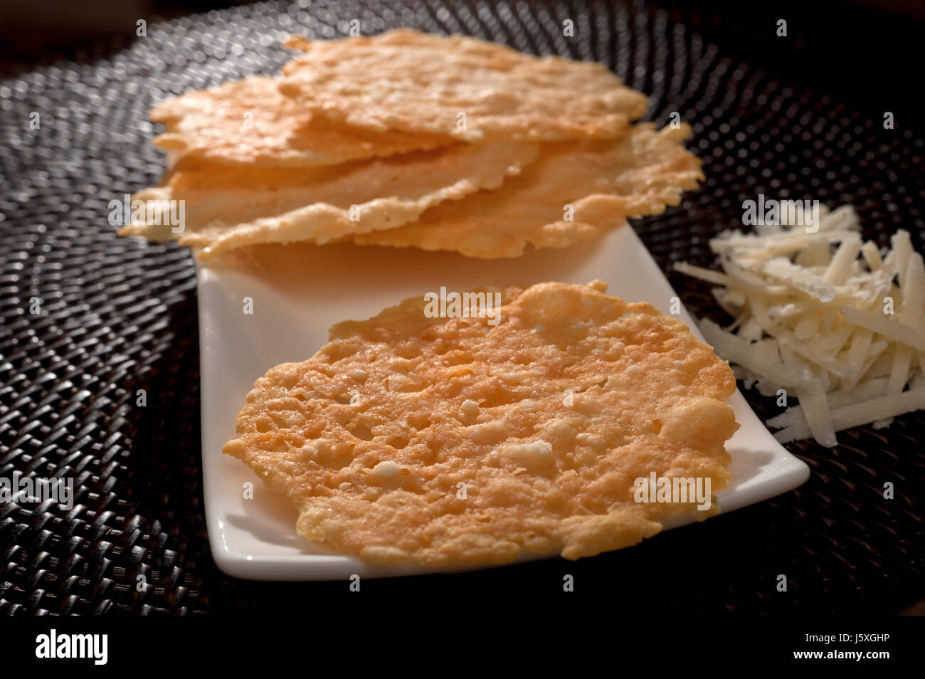 Käse-Chips Stockfoto