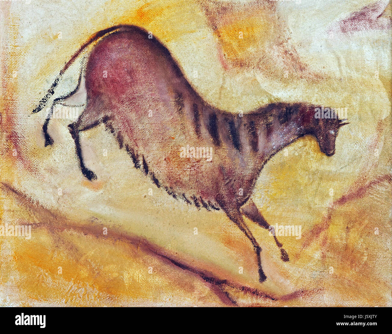 Kunst Pferd Höhle Malerei visuelle Öl bildende Kunst Pferd Höhle Malerei illustration Stockfoto