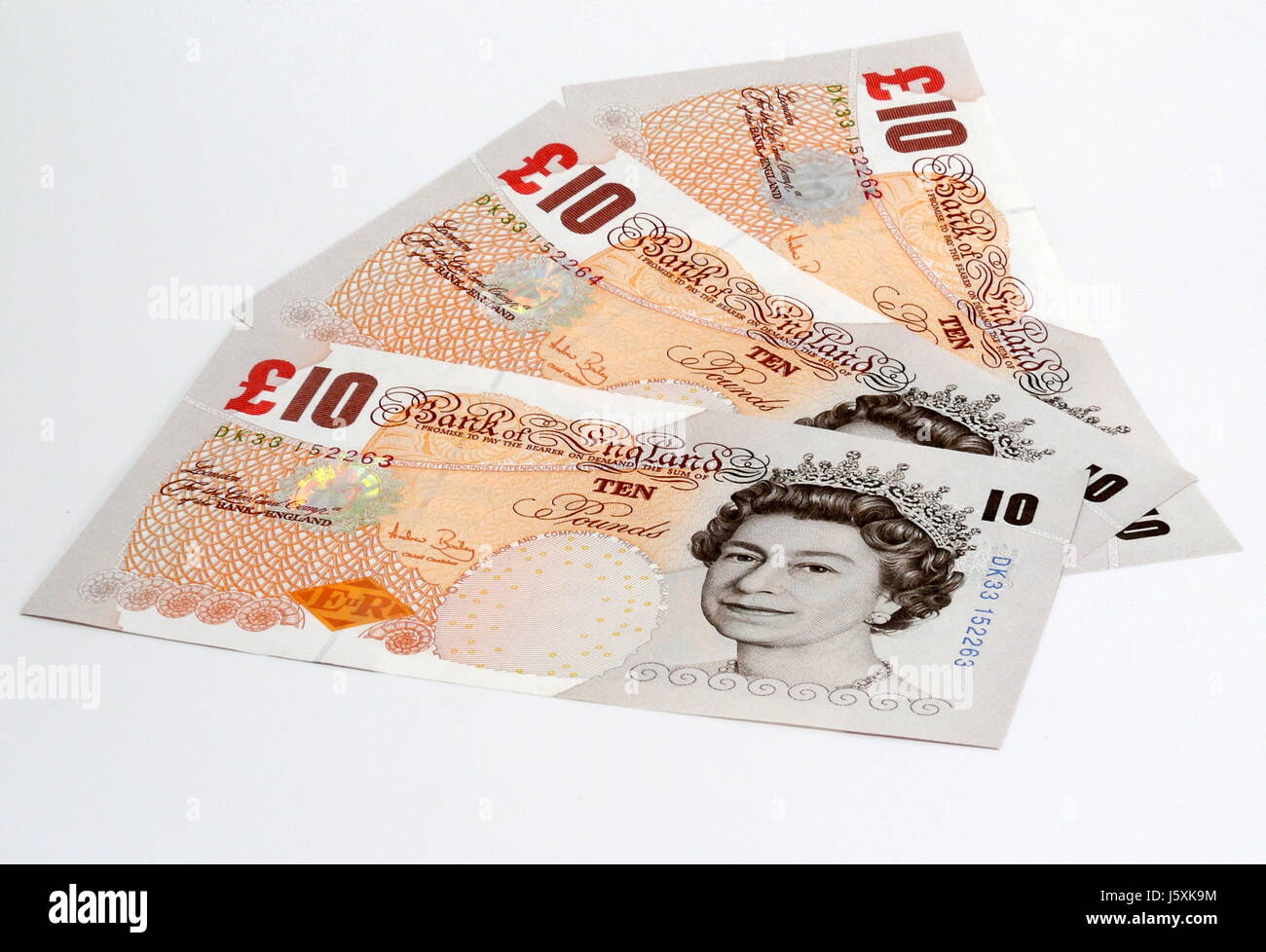 Bankkredite Institution Währung England Banknote Hinweis Härten Bankkredite Stockfoto