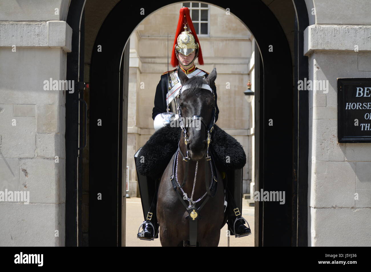 Queens Wachhabende / Whitehall, London Stockfoto