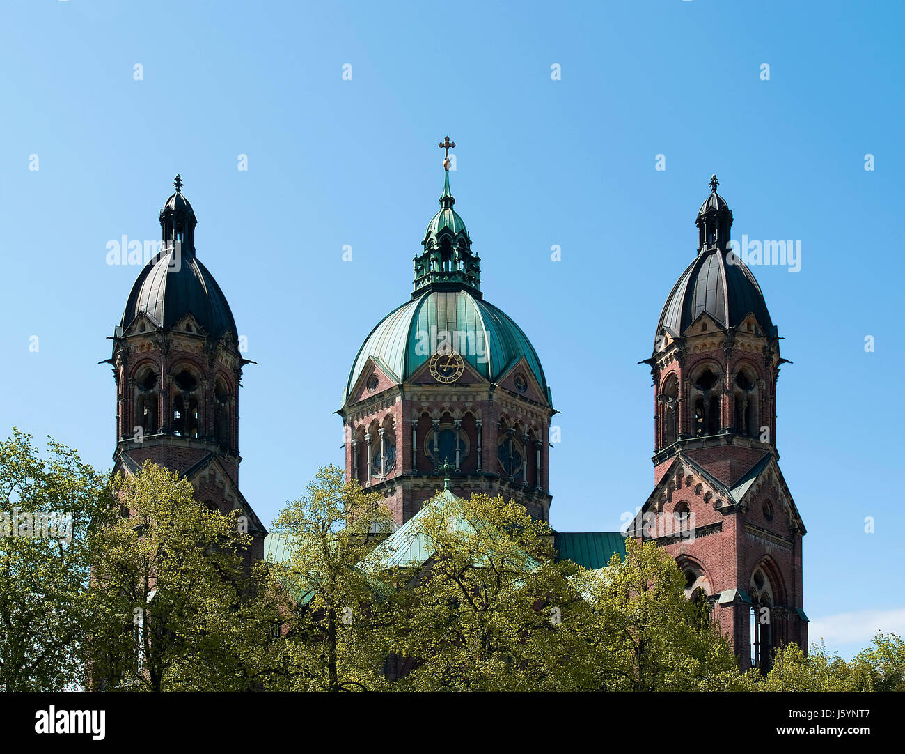 Kirche Bayern Deutschland Bundesrepublik Deutschland München Kirchtürme historische Stockfoto