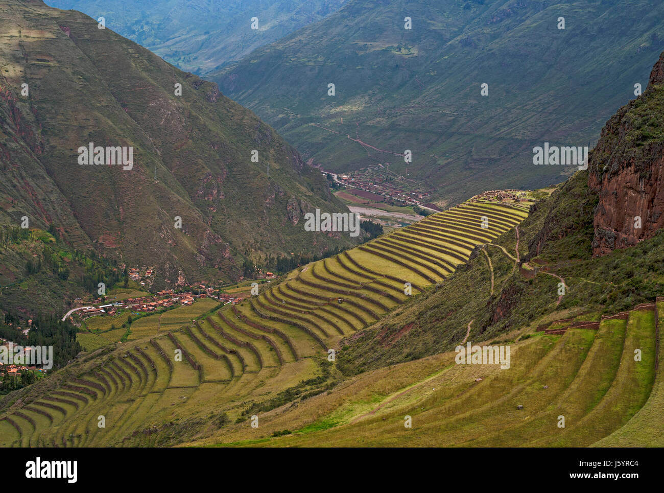 Pisac; Heiliges Tal, Peru Stockfoto