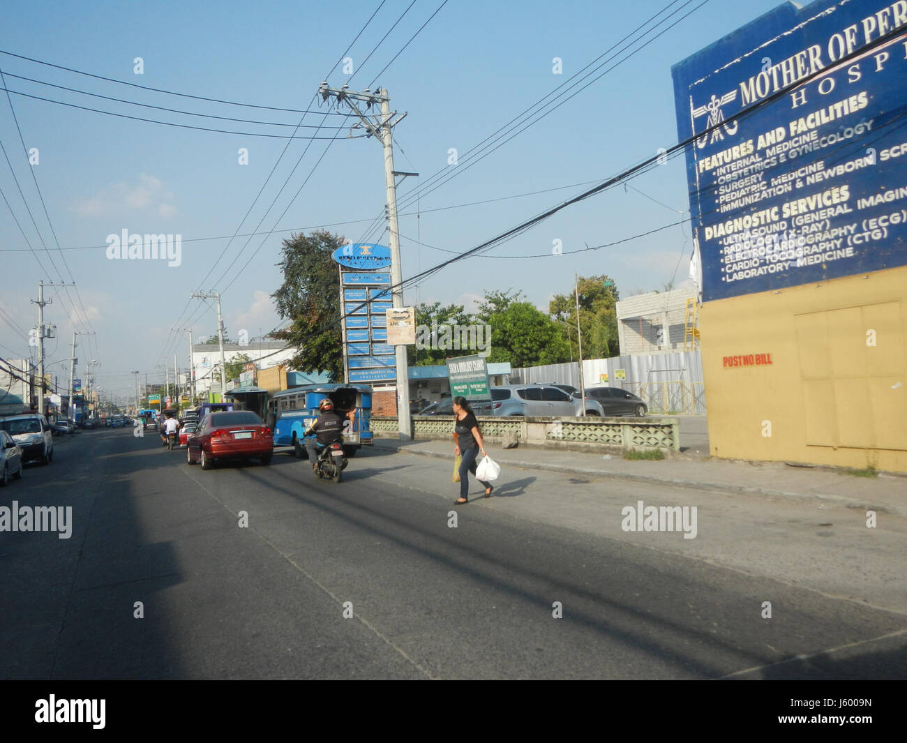 Eine detaillierte Karte mit Magalang Road, Pandan, Bergbau, Salapungan Santo Cristo in Angeles City. Stockfoto