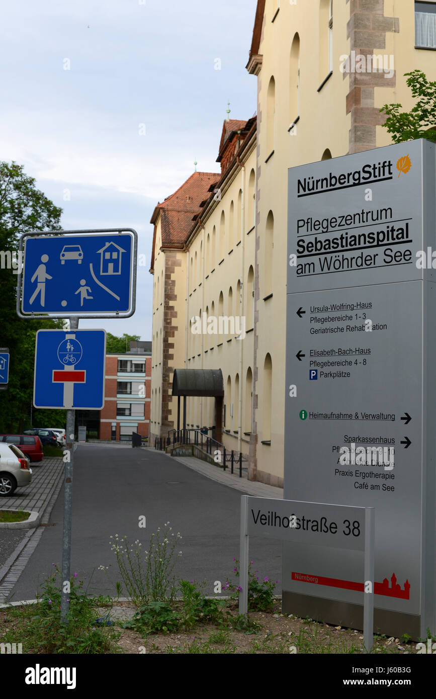 Sebastianspital Nürnberg, Bvaria, Deutschland. Stockfoto