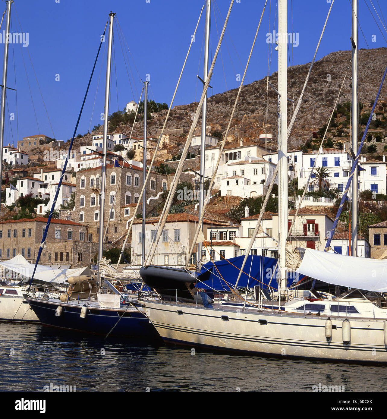 Reisen Sie Urlaub Ferien Urlaub Ferien Griechenland griechische Boote Segelboot Stockfoto