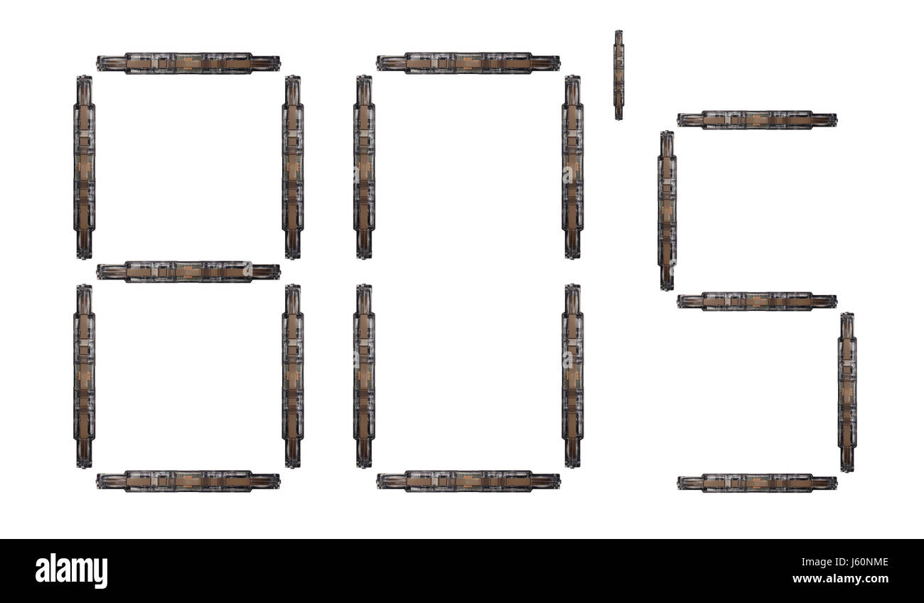 Briefe Wort Brief der achtziger Jahre Kassette Tonträger Disco hören Stockfoto