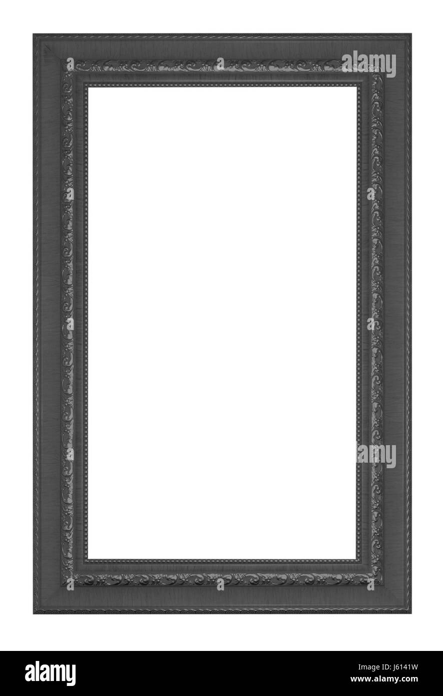 Rahmen Classic aus Holz isoliert auf weißem Hintergrund Stockfoto