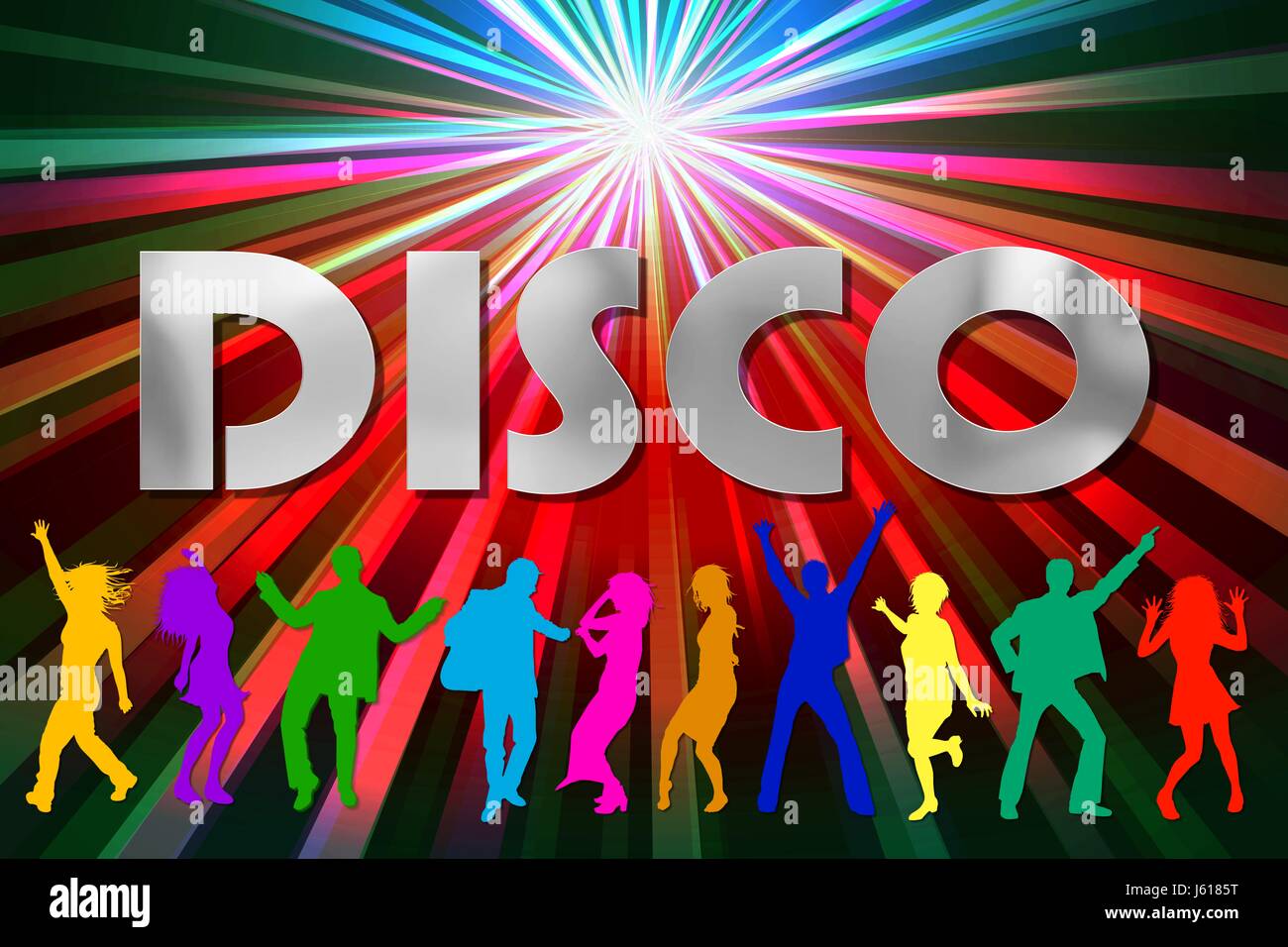 Frau Disco feiern ausgelassene schwelgt feiert Party tanzen feiern Stockfoto