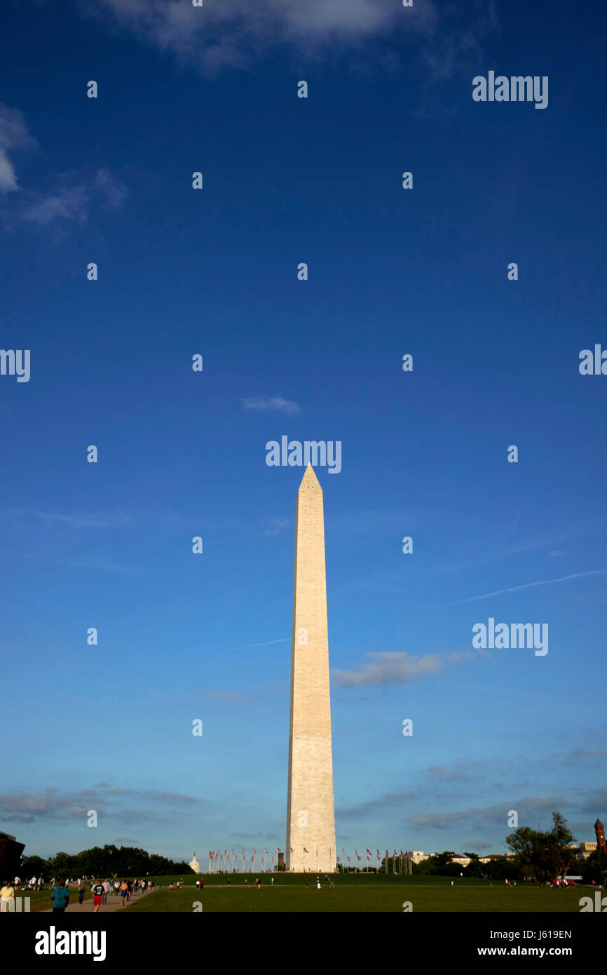 Das Washington Monument am Abend Washington DC USA Stockfoto