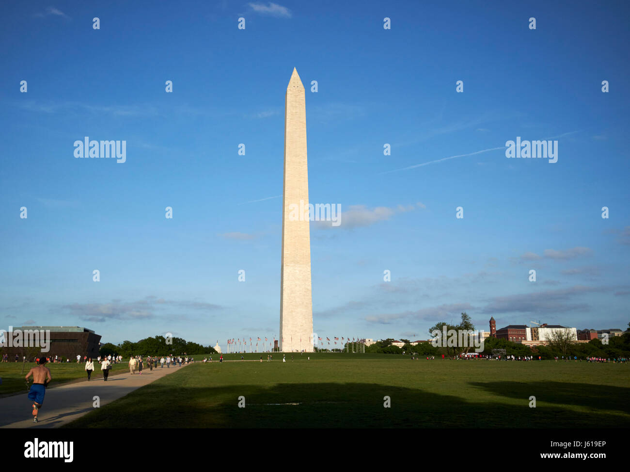 Das Washington Monument am Abend Washington DC USA Stockfoto
