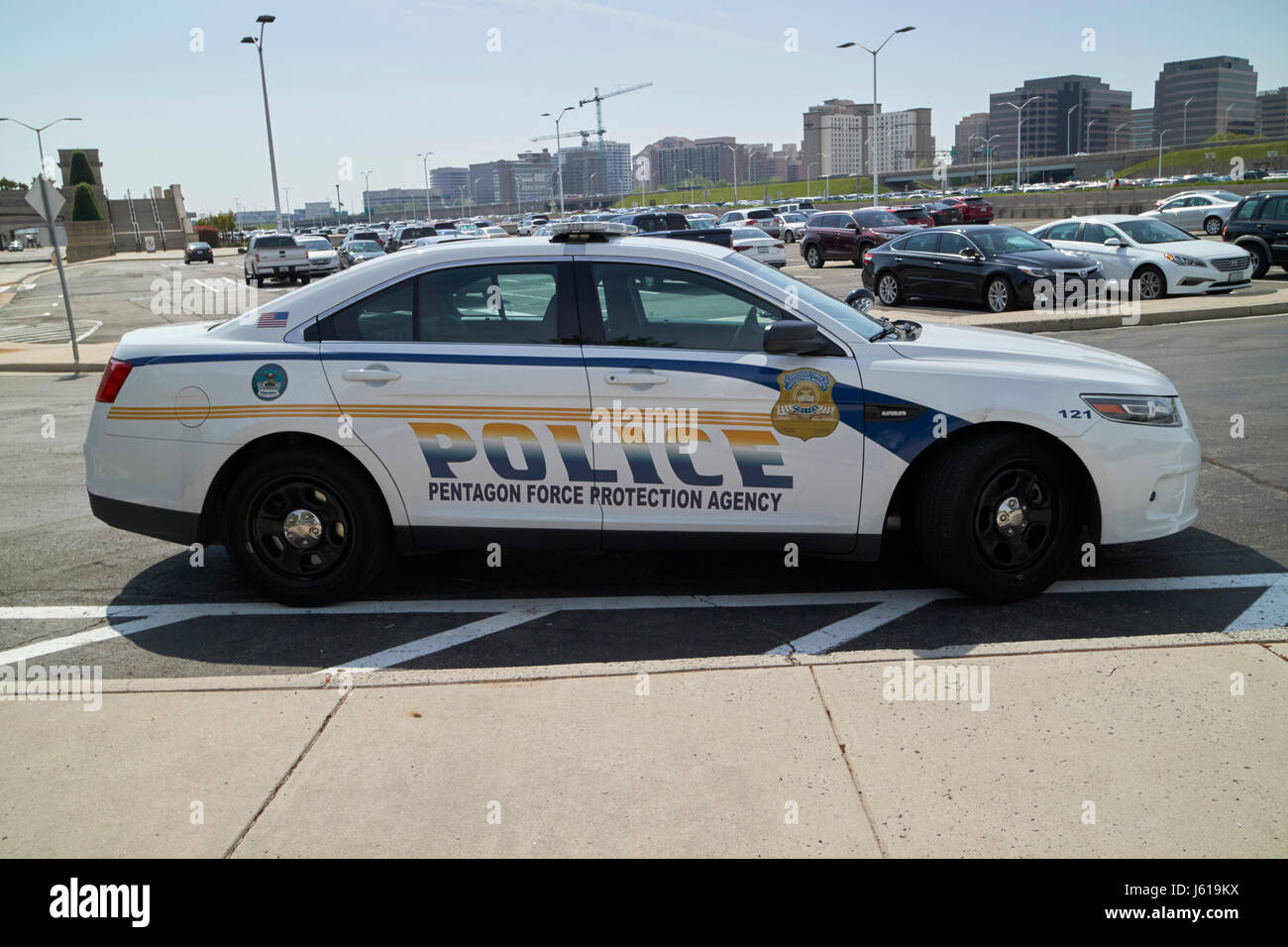 das Pentagon Polizei Schutz Agentur Streifenwagen Washington DC USA Stockfoto
