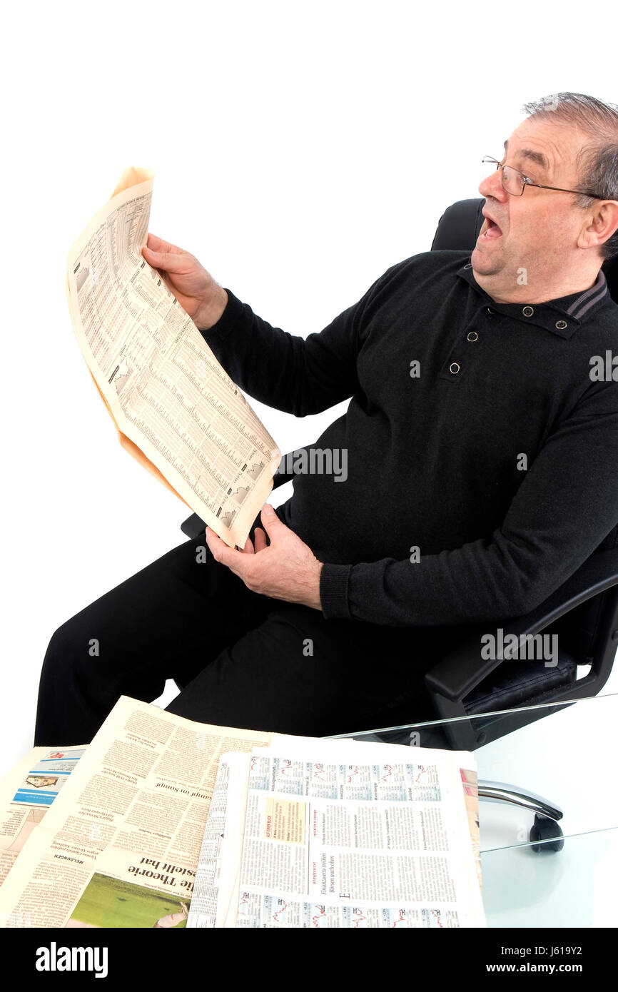 Zeitung Zeitschrift News Rentner Alter Rentner Rentner Ruhestand person Stockfoto Zeitung Zeitschrift News Rentner Alter Rentner Rentner Ruhestand person Stockfoto