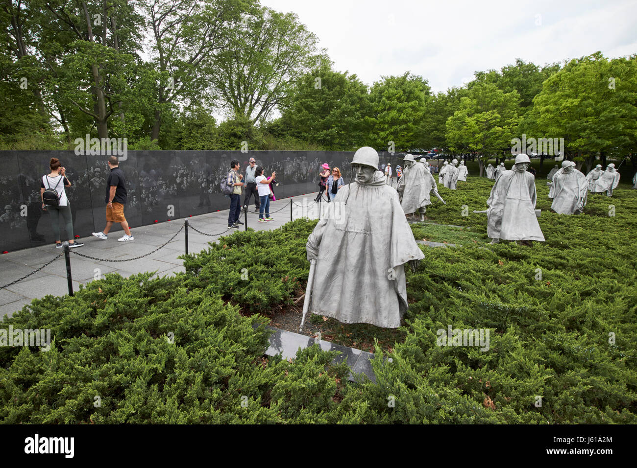 Der Koreakrieg Veterans Memorial Washington DC USA Stockfoto