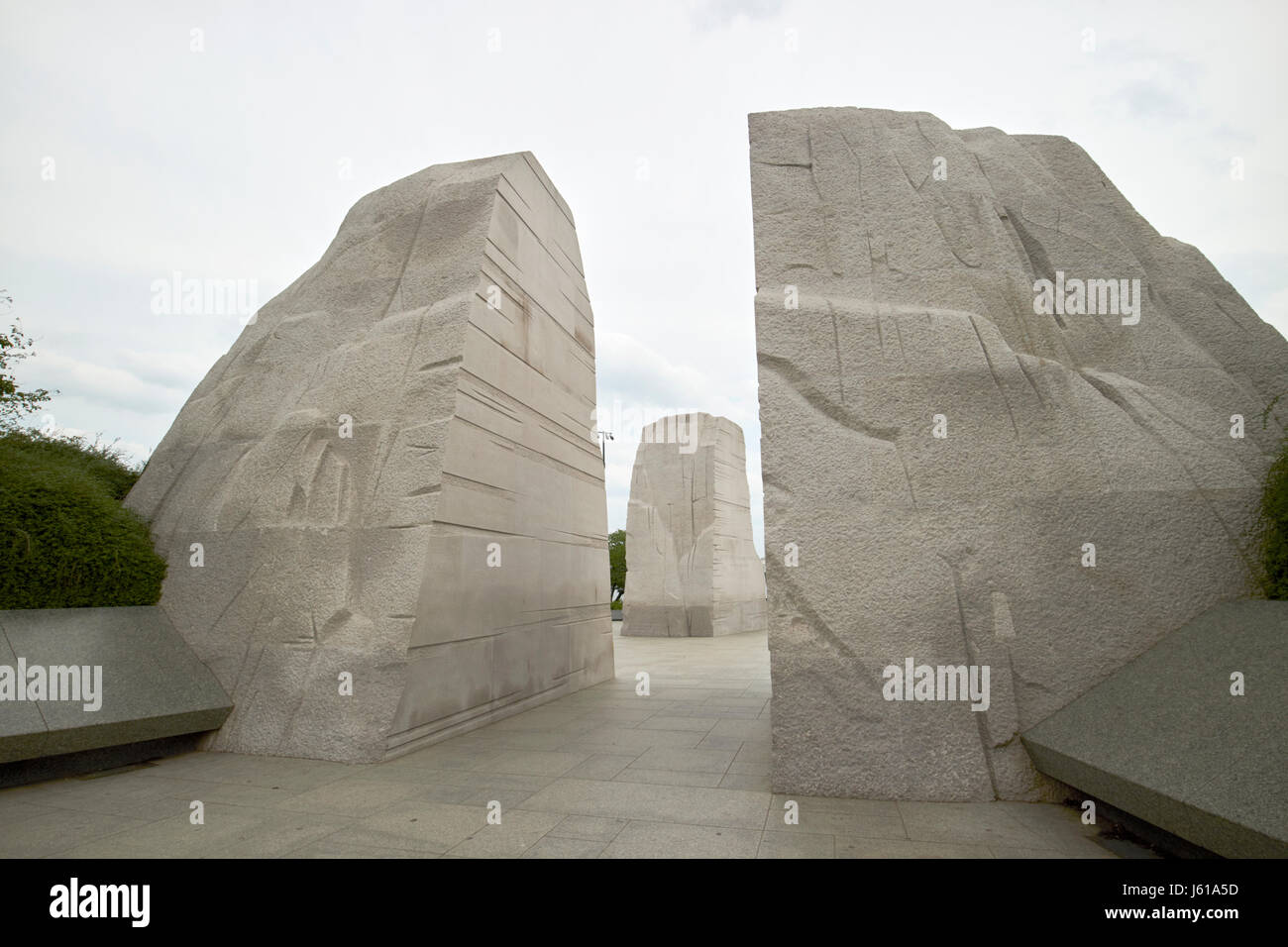 Berg der Verzweiflung Granitfelsen in der Martin Luther King Jnr Memorial Washington DC USA Stockfoto