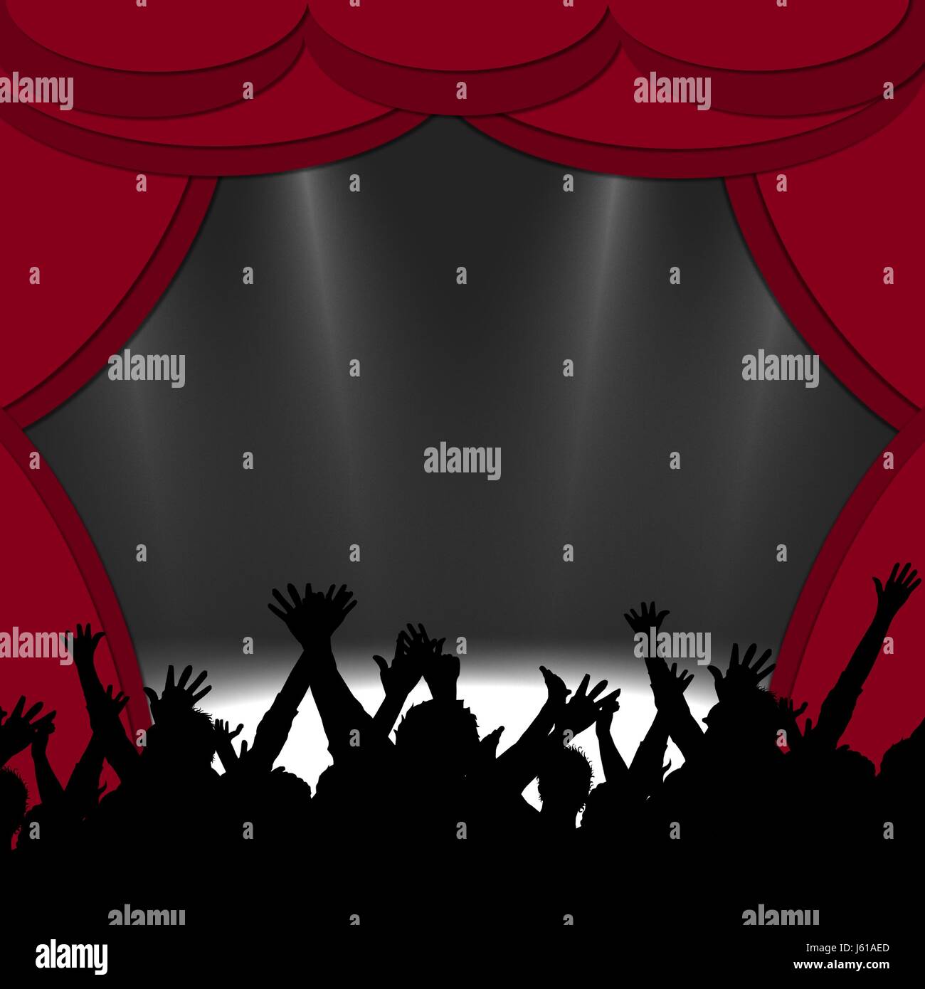 Konzert Oper Bühne Fanatiker musikalische jubeln Disco Glanz strahlt helles lucent Licht Stockfoto