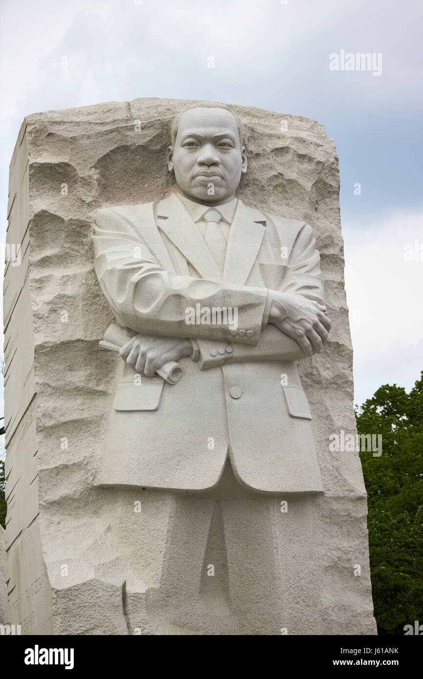 Stein der Hoffnung an der Martin Luther King Jnr Memorial Washington DC USA Stockfoto