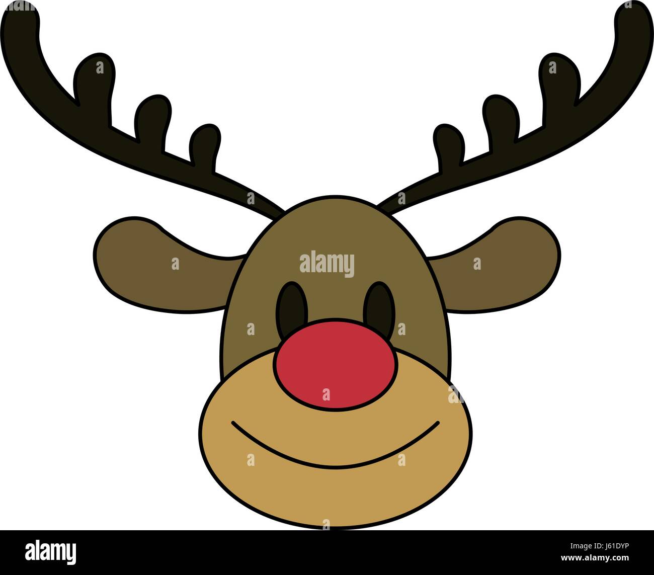 Silhouette Cute Face Reindeer Animal Stockfotos Und Bilder Kaufen Alamy