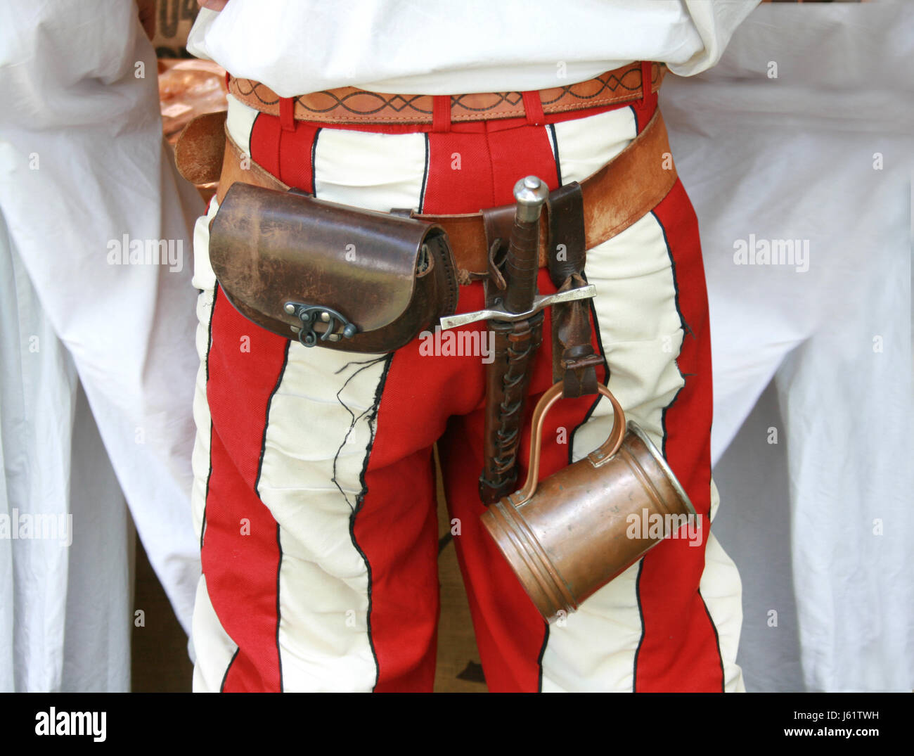 historische Geschichte Kostüm Geschichte Outfit Kleidung Mittelalter historische Stockfoto