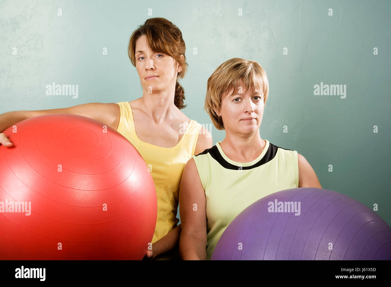 Frau Frauen ball Pilates aerobic Aerobic Fitness Frau schön beauteously Stockfoto