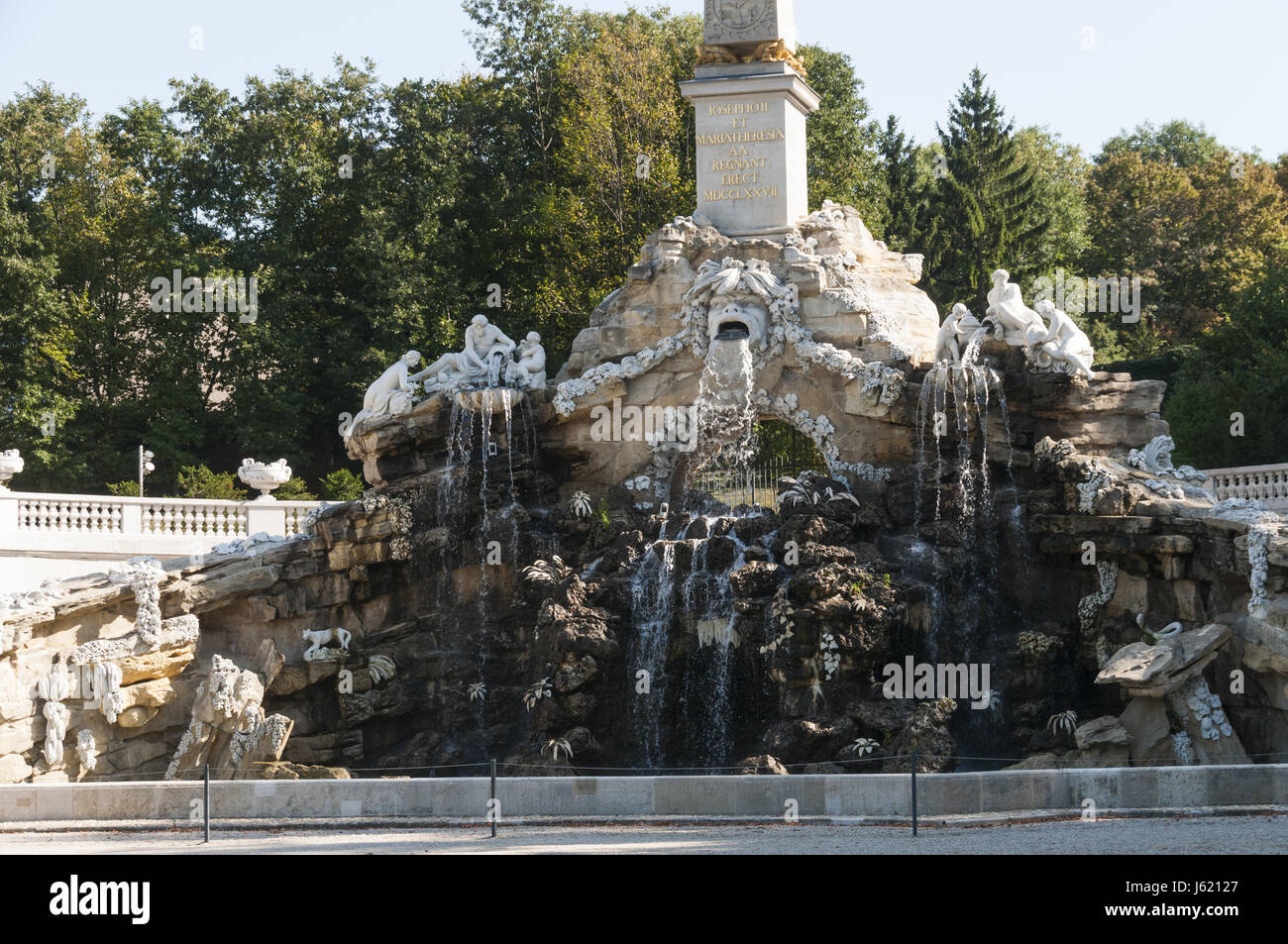 Österreich, Wien, Schloss Schönbrunn, Brunnen Stockfoto