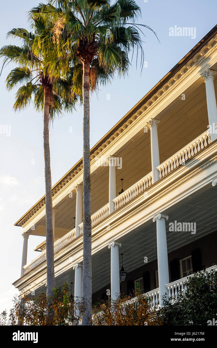 Charleston South Carolina, historischer Bezirk, Erhaltung, die Batterie, Haus Häuser Häuser Residenz, Gehäuse, Haus, Haus Häuser Häuser Residenz Stockfoto