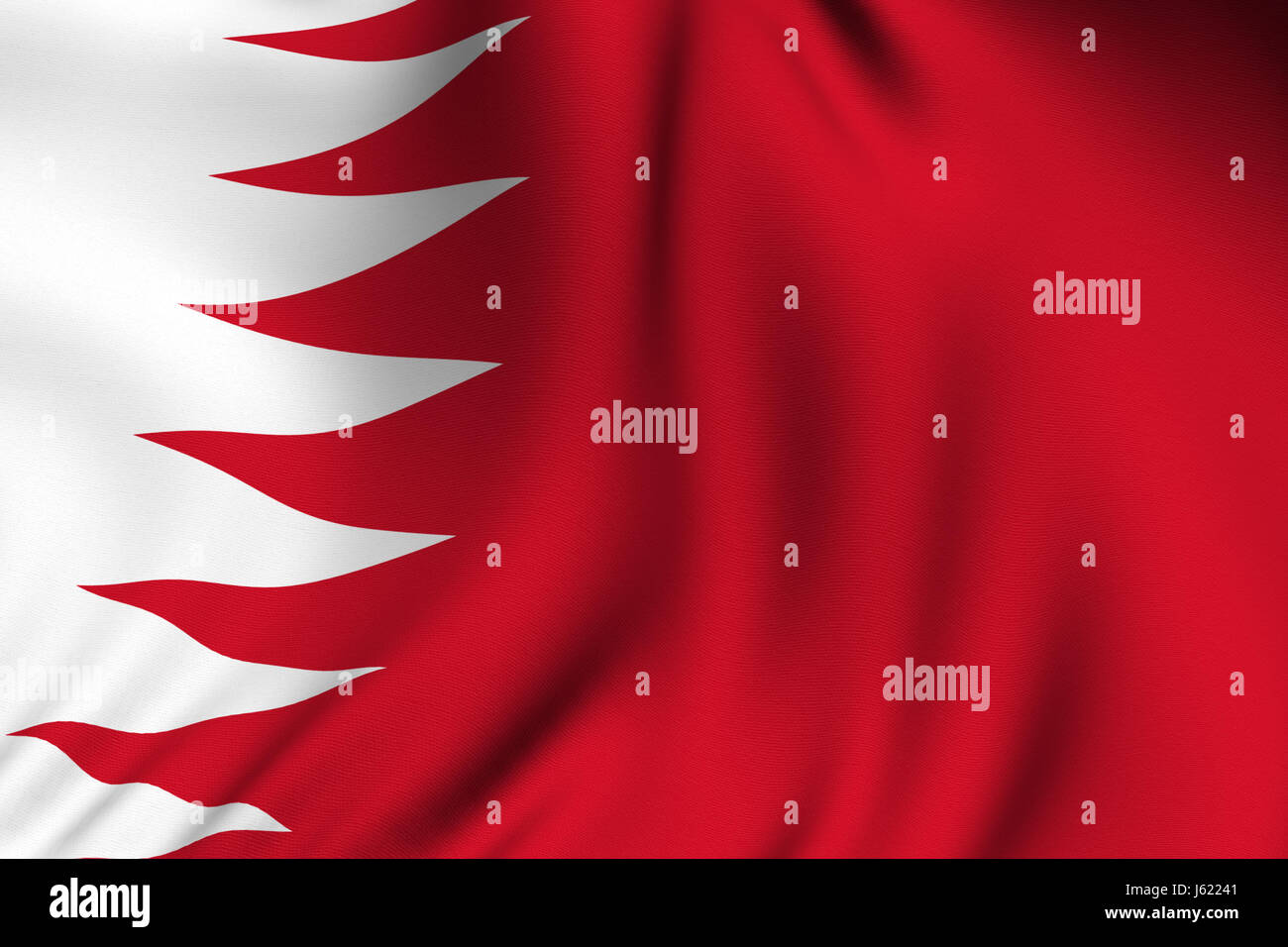 Asien Fahne Nahost Stoff Render Makro Nahaufnahme Makro Aufnahme hautnah Stockfoto