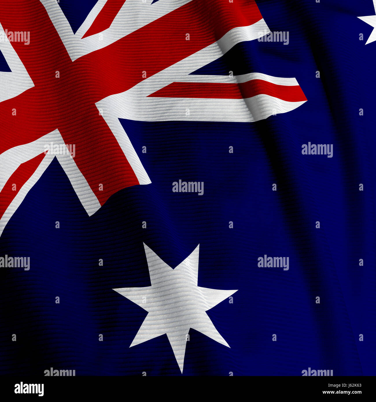 Asien Australien Flagge asiatischen australischen Ozeanien blau Makro Nahaufnahme Makro Stockfoto