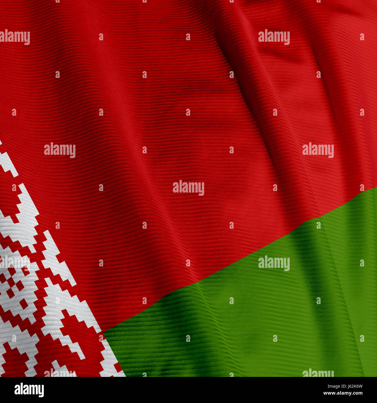 Asien Fahne asiatische Belarus Makro Nahaufnahme Makro Aufnahme hautnah Ansicht Farbe Stockfoto