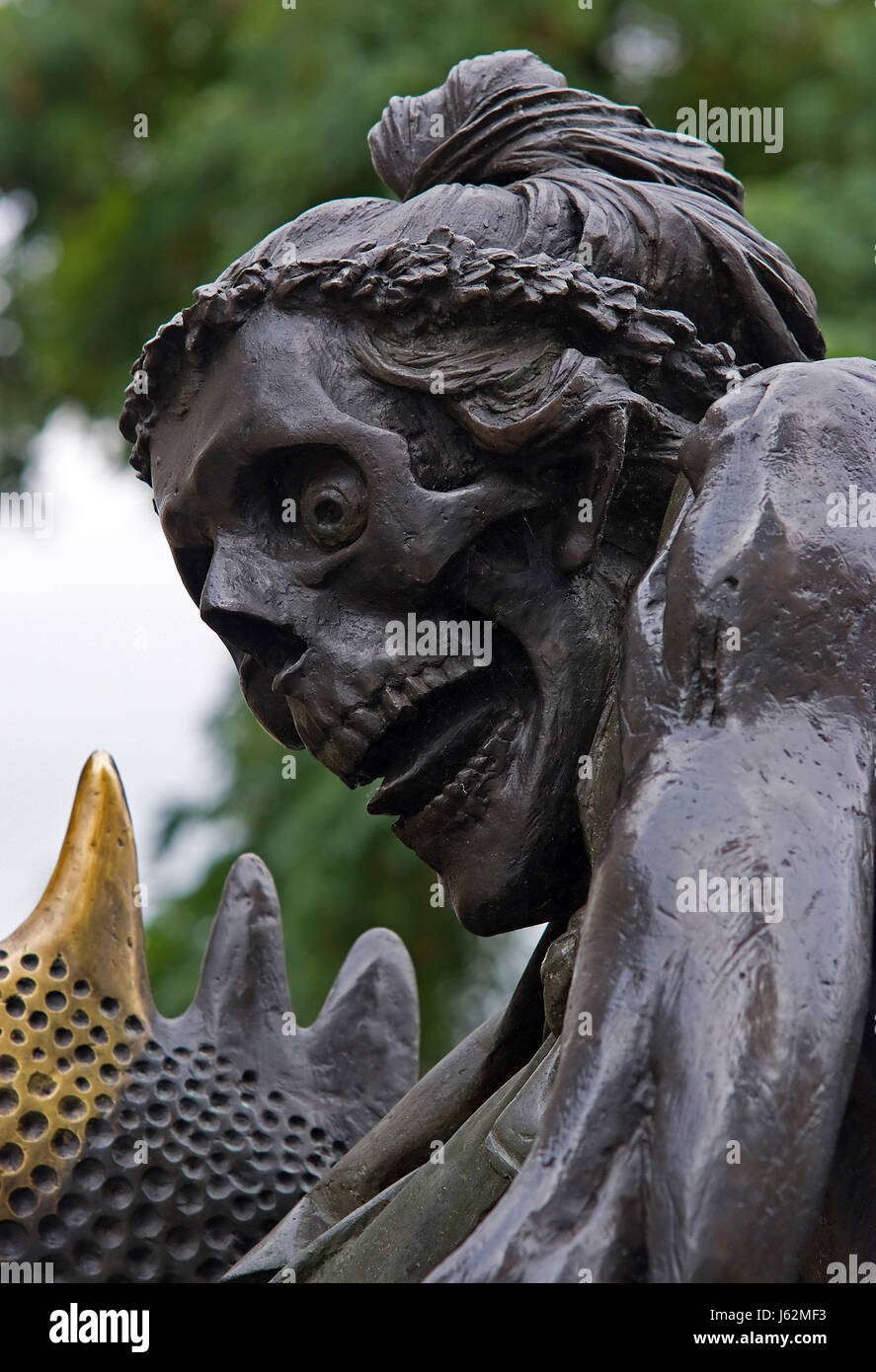 historische Kunst Skulptur Nürnberg Brunnen Ehe Lebenspartnerschaft Stockfoto
