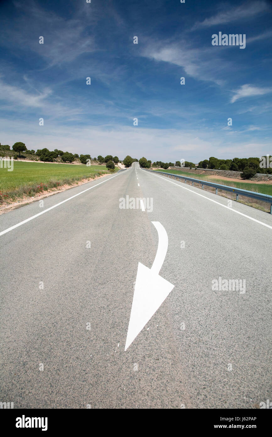 Zeichen Signal Asphalt Autobahn Autobahn Pfeil Straßenschild Signal ...