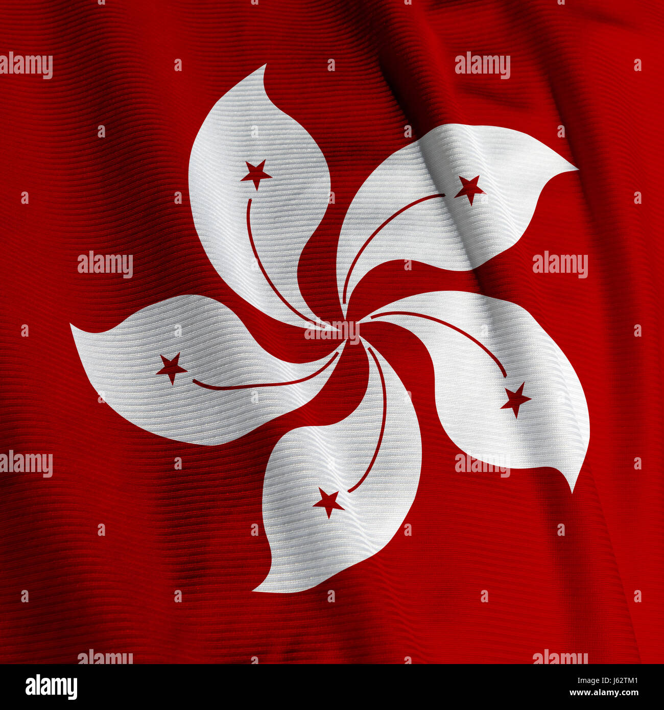 Nahaufnahme Asien Flagge China chinesische asiatische Makro Nahaufnahme Makro Aufnahme Stockfoto